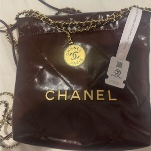 Chanel Dark Brown Quilted Shoulder Bag